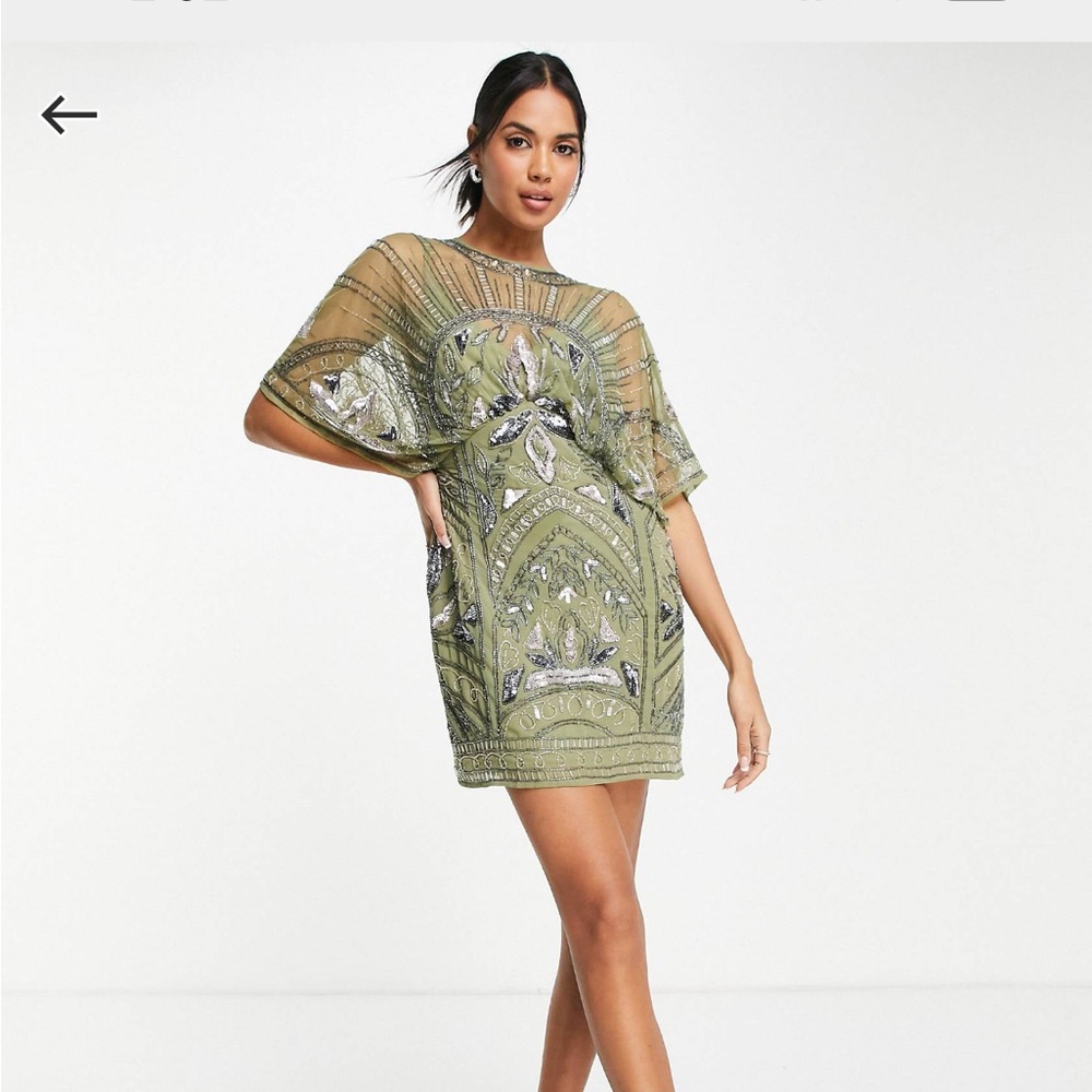 ASOS batwing embellished dress